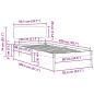 Preview: Bettgestell mit Kopfteil Weiß 80x200 cm Massivholz Kiefer
