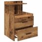 Preview: Nachttische 2 Stk. mit 2 Schubladen Altes Holz 40x36,5x62 cm