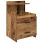 Preview: Nachttische 2 Stk. mit 2 Schubladen Altes Holz 40x36,5x62 cm