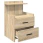 Preview: Nachttische 2-tlg. mit 2 Schubladen Sonoma-Eiche 40x36,5x62 cm