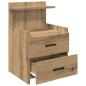 Preview: Nachttische 2 Stk. mit 2 Schubladen Artisan-Eiche 40x36,5x62 cm
