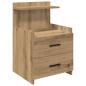 Preview: Nachttische 2 Stk. mit 2 Schubladen Artisan-Eiche 40x36,5x62 cm