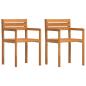 Preview: Gartenstühle 2 Stk. 50x53x80 cm Massivholz Akazie