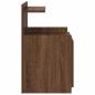 Preview: Nachttisch mit 2 Schubladen Braune Eiche 40x36,5x62 cm