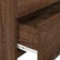 Preview: Nachttisch mit 2 Schubladen Braune Eiche 40x36,5x62 cm