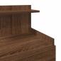 Preview: Nachttisch mit 2 Schubladen Braune Eiche 40x36,5x62 cm
