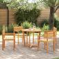 Preview: ARDEBO.de - Gartenstühle 4 Stk. 50x53x80 cm Massivholz Akazie