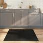 Preview: ARDEBO.de - Teppich Rechteckig Schwarz 100x100 cm Bambus