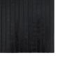 Preview: Teppich Rechteckig Schwarz 100x100 cm Bambus