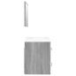 Preview: Waschbeckenschrank mit Einbaubecken Grau Sonoma Holzwerkstoff