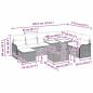 Preview: 9-teiliges Garten Sofa Set mit Kissen Schwarz Poly Rattan, 2-Sitzer Garten Sofa mit Kissen Schwarz Poly Rattan