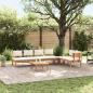 Preview: ARDEBO.de - 5-teiliges Garten-Essset mit Kissen aus massivem Teakholz, 2-teiliges Gartenbankset aus massivem Teakholz