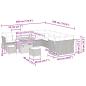 Preview: 13-teiliges Garten-Sofa-Set mit Kissen Beige Poly-Rattan Akazie, 3-teiliges Garten-Dining-Set mit Kissen Beige Poly-Rattan Akazie