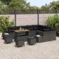 Preview: Gartensofa-set 13 Stk. Schwarz Poly-Rattan
