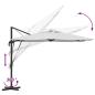 Preview: Terrassenschirm Sand Polyesterdach 3m Verstellbare Armlehnen