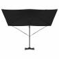 Preview: Freischwingender Roma Parasol Schwarz 286x285x265 cm Aluminium