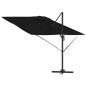 Preview: Freischwingender Roma Parasol Schwarz 286x285x265 cm Aluminium