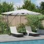 Preview: ARDEBO.de - Freischwinger Roma Sonnenschirm mit LEDs Sand 286x285x270 cm Aluminium