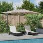 Preview: ARDEBO.de - Freischwinger Roma-Parasol mit LEDs Taupe 286x285x270 cm Aluminium