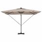 Preview: Freischwinger Roma-Parasol mit LEDs Taupe 286x285x270 cm Aluminium