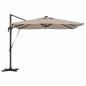 Preview: Freischwinger Roma-Parasol mit LEDs Taupe 286x285x270 cm Aluminium