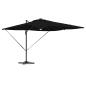 Preview: Freischwinger Roma Sonnenschirm mit LEDs Schwarz 286x285x270 cm Aluminium