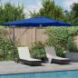 Preview: ARDEBO.de - Freischwinger Roma Sonnenschirm mit LEDs Azurblau 286x285x270 cm Aluminium