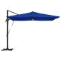 Preview: Freischwinger Roma Sonnenschirm mit LEDs Azurblau 286x285x270 cm Aluminium