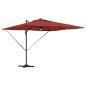 Preview: Freischwingende Roma-Parasol mit LEDs Terracotta 286x285x270 cm Aluminium