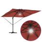Preview: Freischwingende Roma-Parasol mit LEDs Terracotta 286x285x270 cm Aluminium