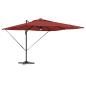 Preview: Freischwingende Roma-Parasol mit LEDs Terracotta 286x285x270 cm Aluminium