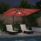 Preview: Freischwingende Roma-Parasol mit LEDs Terracotta 286x285x270 cm Aluminium