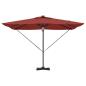 Preview: Freischwingende Roma-Parasol mit LEDs Terracotta 286x285x270 cm Aluminium