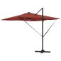 Preview: Freischwingende Roma-Parasol mit LEDs Terracotta 286x285x270 cm Aluminium