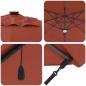 Preview: Freischwingende Roma-Parasol mit LEDs Terracotta 286x285x270 cm Aluminium