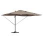 Preview: Cantilever Sonnenschirm - Taupe Taupe Stoff Groß Höhenverstellbar