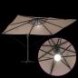 Preview: Cantilever Sonnenschirm - Taupe Taupe Stoff Groß Höhenverstellbar
