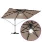 Preview: Cantilever Sonnenschirm - Taupe Taupe Stoff Groß Höhenverstellbar
