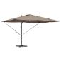 Preview: Cantilever Sonnenschirm - Taupe Taupe Stoff Groß Höhenverstellbar
