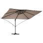 Preview: Cantilever Sonnenschirm - Taupe Taupe Stoff Groß Höhenverstellbar