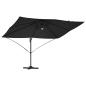 Preview: freischwingender Schirm - Schwarz Polyester, pulverbeschichteter Stahl