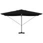 Preview: freischwingender Schirm - Schwarz Polyester, pulverbeschichteter Stahl