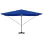 Preview: Azurblauer freischwingender Sonnenschirm Azurblau Polyesterstoff