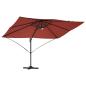 Preview: Freischwingender Sonnenschirm Terracotta Polyester Groß