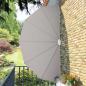 Preview: ARDEBO.de - Faltbarer Terrassen-Seitenfächer Creme 200 cm
