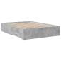 Preview: Bettgestell mit Schubladen Betongrau 140x190 cm Holzwerkstoff