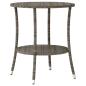 Preview: 3-teiliges Bistro-Set mit Kissen Grau Poly Rattan