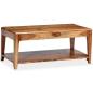 Preview: Couchtisch Massivholz 88x50x38 cm