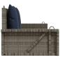Preview: Schaukelbank mit Kissen Grau 119x56x48 cm Poly Rattan