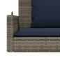Preview: Schaukelbank mit Kissen Grau 119x56x48 cm Poly Rattan